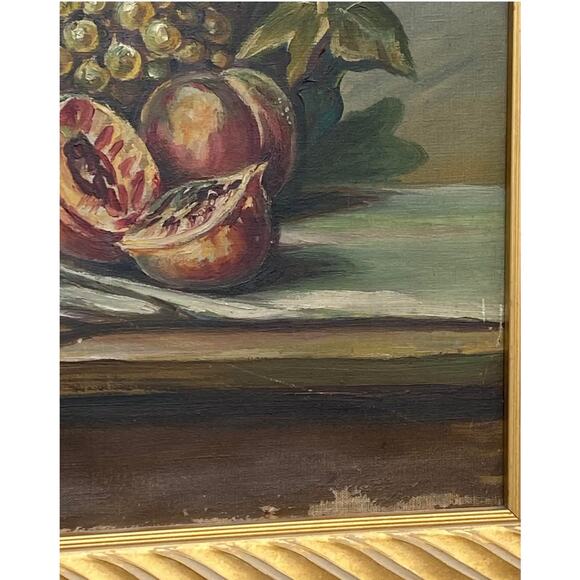 1927 Dutch Oil on Canvas Still Life Study “Fruit With Urn” Signed B. Jopps - Picture 7 of 12